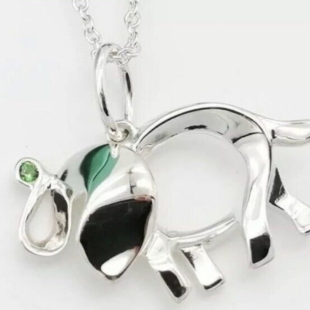 RARE, NEW!! Tiffany & Co. Sterling Silver Call of the Wild Elephant Necklace